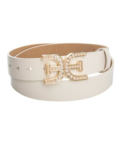 �T���G�f���}�� ���f�B�[�X �A�N�Z�T���[ �x���g Sam Edelman Women's Imitated Pearl Embellished Double-E Plaque Buckle Belt Ivory �A�C�{���[