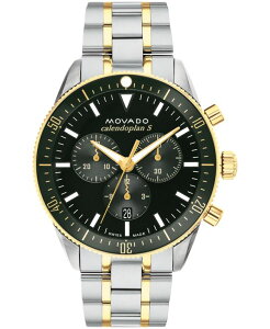 oh Y ANZT[ rv TVc Movado Men's Calendoplan S Swiss Quartz Chronograph Two Tone Stainless Steel Watch 42mm Two-Tone