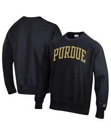 【送料無料】 チャンピオン メンズ パーカー・スウェット アウター Men's Black Purdue Boilermakers Arch Reverse Weave Pullover Sweatshirt Black