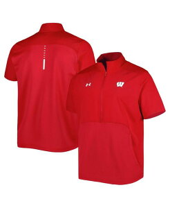 A_[A[}[ Y AE^[ WPbgEu] WPbg Under Armour Men's Red Wisconsin Badgers Motivate 2.0 Half-Zip Jacket Red bh