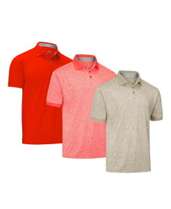 �~�I�}���I �����Y �g�b�v�X �|���V���c �v���X�T�C�Y �g�[�� �V���c Mio Marino Big & Tall Designer Golf Polo Shirt Plus Size - 3 Pack Khaki salmon red ���b�h