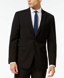 【送料無料】 カルバンクライン メンズ ジャケット・ブルゾン アウター Men's Infinite Stretch Solid Slim-Fit Suit Jacket Black