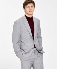 【送料無料】 カルバンクライン メンズ ジャケット・ブルゾン アウター Men's Infinite Stretch Solid Slim-Fit Suit Jacket Light Grey