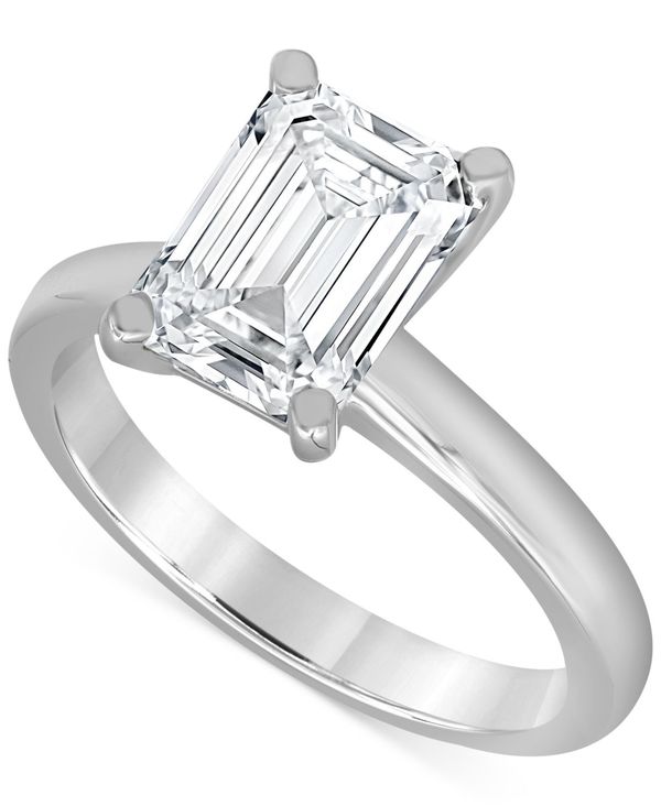  バッジェリーミシュカ レディース リング アクセサリー Certified Lab Grown Diamond Emerald-Cut Solitaire Engagement Ring (4 ct. in 14k Gold White Gold