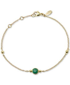 【送料無料】 アンジー レディース ブレスレット・バングル・アンクレット アクセサリー Emerald & Bead Chain Link Bracelet in 14k Gold Gold