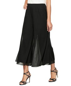 【送料無料】 アレックスイブニングス レディース ワンピース トップス Petite Chiffon Wide-Leg Cropped Pants Black