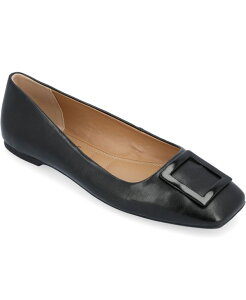 �W�����l �R���N�V���� ���f�B�[�X �V���[�Y �X���b�|���E���[�t�@�[ Journee Collection Women's Zimia Square Toe Ornamented Ballet Flats Black �u���b�N