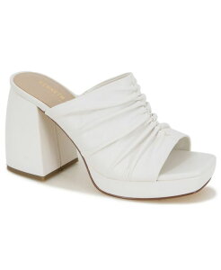 �P�l�X�R�[�� ���f�B�[�X �V���[�Y �T���_�� �v���b�g�t�H�[�� Kenneth Cole New York Women's Anika Platform Mules Ecru �G�N����