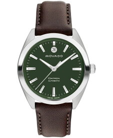 【送料無料】 モバド メンズ 腕時計 アクセサリー Men's Datron Automatic Swiss Automatic Brown Leather Strap Watch 40mm Brown