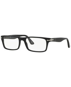 �y���\�� �����Y �A�N�Z�T���[ �T���O���X�E�A�C�E�F�A Persol Po3050V Men's Rectangle Eyeglasses Black �u���b�N