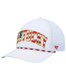 【送料無料】 47ブランド メンズ 帽子 アクセサリー Men's White Kentucky Wildcats Stars and Stripes Flag Flutter Hitch Snapback Hat White