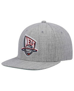 �~�b�`�F��&�l�X �����Y �A�N�Z�T���[ �X�q �W���[�W�[ Mitchell & Ness Men's Heathered Gray New Jersey Nets Hardwood Classics Team 2.0 Snapback Hat Heathered Gray �O���[