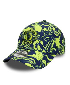 【送料無料】 ニューエラ メンズ 帽子 アクセサリー Men's Navy, Yellow Manchester United Allover Print 9FORTY Adjustable Hat Navy, Yellow