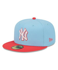 【送料無料】 ニューエラ メンズ 帽子 アクセサリー Men's Light Blue and Red New York Yankees Spring Color Two-Tone 59FIFTY Fitted Hat Light Blue, Red