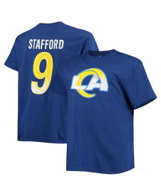 【送料無料】 ファナティクス メンズ Tシャツ トップス Men's Branded Matthew Stafford Royal Los Angeles Rams Big and Tall Player Name and Number T-shirt Royal