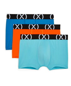 【送料無料】 ツーイグジスト メンズ ボクサーパンツ アンダーウェア Men's Micro Sport No Show Performance Ready Trunk, Pack of 3 Electric Blue, Shocking Orange, Blue Fish