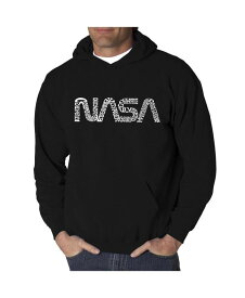 【送料無料】 エルエーポップアート メンズ パーカー・スウェット アウター Men's Word Art Hooded Sweatshirt - Worm Nasa Black