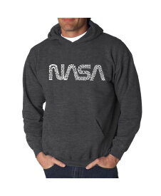 【送料無料】 エルエーポップアート メンズ パーカー・スウェット アウター Men's Word Art Hooded Sweatshirt - Worm Nasa Dark Gray