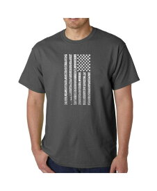 【送料無料】 エルエーポップアート メンズ Tシャツ トップス Mens Word Art T-Shirt - Anthem Gray