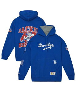 ~b`F&lX Y AE^[ p[J[EXEFbg t[X p[J[ Mitchell & Ness Men's Jackie Robinson Royal Brooklyn Dodgers Cooperstown Collection Legends Fleece Pullover Hoodie Royal