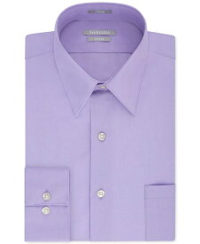 【送料無料】 ヴァンハウセン メンズ シャツ トップス Men's Athletic Fit Poplin Dress Shirt Lavender