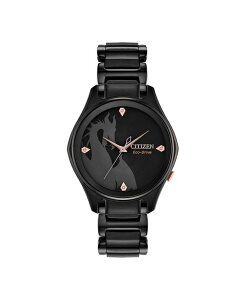 �V�`�Y�� ���f�B�[�X �A�N�Z�T���[ �r���v T�V���c Citizen Maleficent Diamond-Accent Black Stainless Steel Bracelet Watch 34mm Black �u���b�N