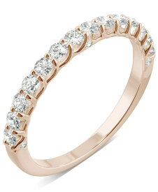 【送料無料】 チャールズ アンド コルバード レディース リング アクセサリー Moissanite Wedding Band (3/8 ct. t.w. DEW) in 14k White, Yellow or Rose Gold Rose Gold