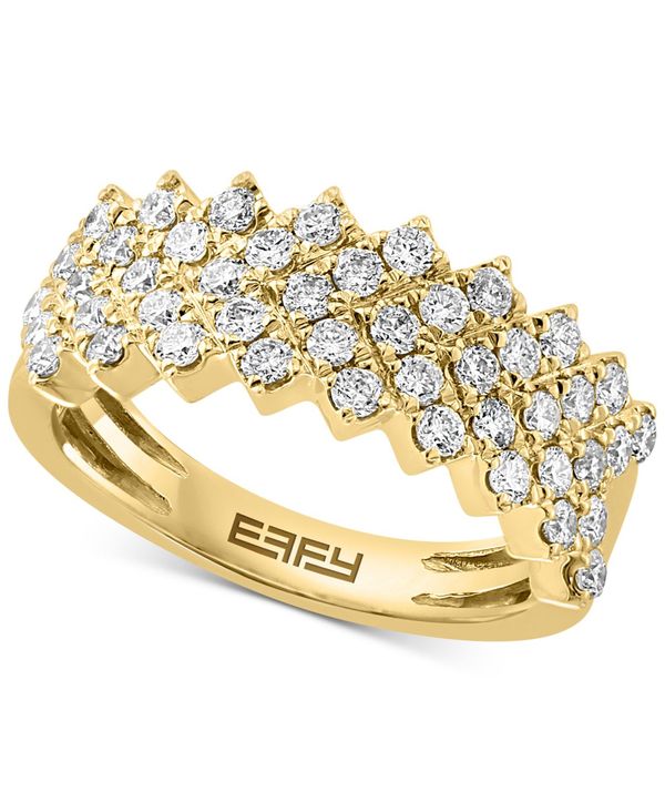 【限定品】 エフィー レディース リング アクセサリー EFFYreg; Diamond Checkerboard Ring (1 ct. in 14k Gold Yellow Gold