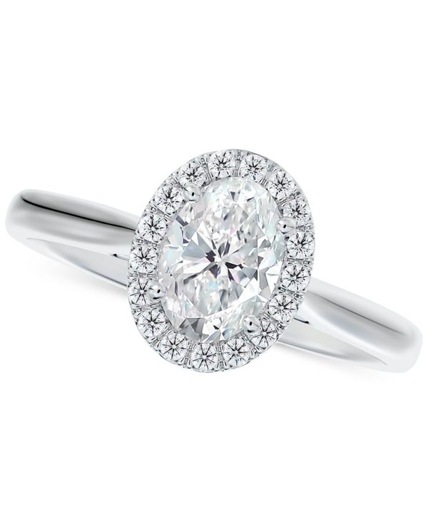  フォーエバーマーク レディース リング アクセサリー Diamond Oval Halo Engagement Ring (5 ct. in 14k White Gold White Gold