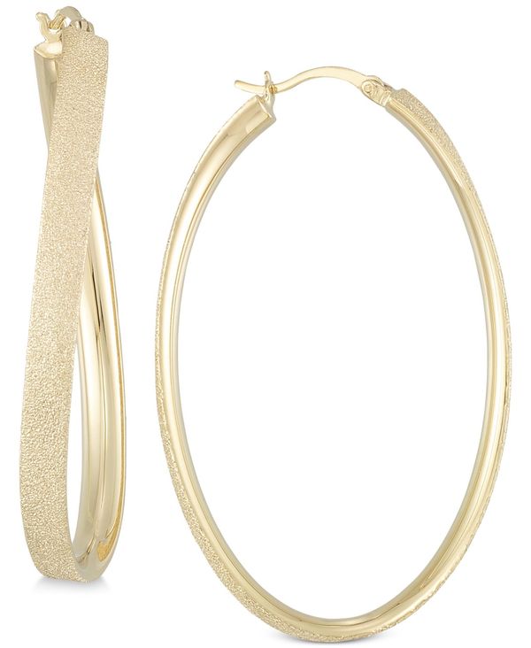 【送料無料】 シモン アイ スミス レディース ピアス・イヤリング アクセサリー Simone I Smith Satin-Finished Hoop Earrings in 18k Gold over Sterling Silver 18k Gold Over Silver