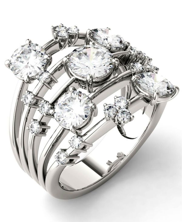  チャールズ アンド コルバード レディース リング アクセサリー Moissanite Galaxy Fashion Ring (3-1 ct. Diamond Equivalent) in 14k White Gold White Gold