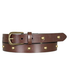 【送料無料】 ラッキーブランド レディース ベルト アクセサリー Women's Metal Stud Leather Pant Belt Brown