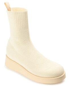 Wl RNV fB[X V[Y u[cECu[c Journee Collection Women's Ebby Sock Booties Cream N[