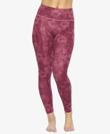 【送料無料】 フェリナ レディース レギンス ボトムス Women's Soft Sueded Mid-Rise Leggings Maroon Faded Floral