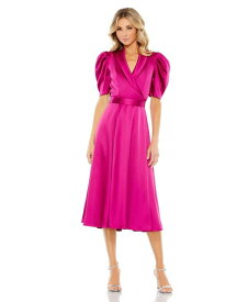 【送料無料】 マックダガル レディース ワンピース トップス Women's Ieena Quarter Length Puff Sleeve A Line Dress Hot pink