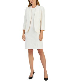 【送料無料】 アンクライン レディース ワンピース トップス Executive Collection Shawl-Collar Sleeveless Sheath Dress Suit, Created for Macy's Anne White