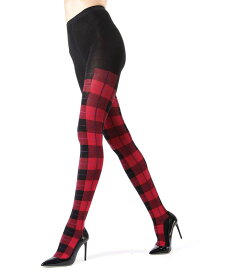 【送料無料】 メモイ レディース ニット・セーター アウター Women's Glasgow Large Tartan Plaid Sweater Tights Red