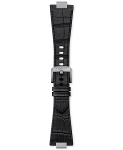 eB\bg Y ANZT[ rv U[ Tissot Official PRX Interchangeable Black Leather Watch Strap Black ubN