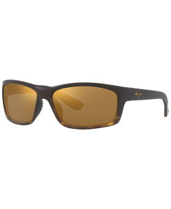 }ECW Y ANZT[ TOXEACEFA Maui Jim Unisex Polarized Sunglasses 766 KANAIO COAST Brown Tortoise