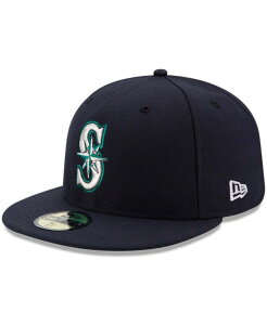 �j���[�G�� �����Y �A�N�Z�T���[ �X�q New Era Men's Navy Seattle Mariners Authentic Collection On Field 59FIFTY Fitted Hat Navy �l�C�r�[