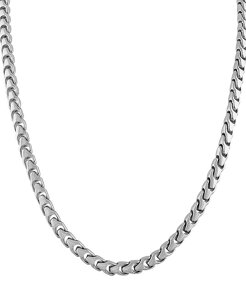 yz uo Y rv ANZT[ Men's Link Chain 24" Necklace in Stainless Steel Na