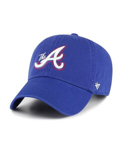 47 uh Y ANZT[ Xq '47 Brand Men's Royal Atlanta Braves 2023 City Connect Clean Up Adjustable Hat Royal