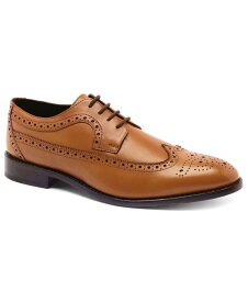 【送料無料】 アンソニー ヴィア メンズ ドレスシューズ シューズ Men's Regan Wingtip Leather Lace-Up Dress Shoes Walnut