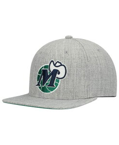 �~�b�`�F��&�l�X �����Y �A�N�Z�T���[ �X�q Mitchell & Ness Men's Heathered Gray Dallas Mavericks Hardwood Classics Team 2.0 Snapback Hat Heathered Gray �O���[