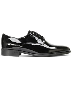 �q���[�S�{�X �����Y �V���[�Y �h���X�V���[�Y �v�����g �����s�[�X �_�[�r�[ ���U�[ Hugo Boss Men's Patent Leather Colby Printed Derby Dress Shoe Black �u���b�N