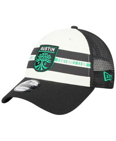 【送料無料】 ニューエラ メンズ 帽子 アクセサリー Men's White, Black Austin FC Team Stripes 9FORTY Trucker Snapback Hat White, Black