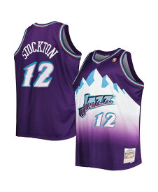 【送料無料】 ミッチェル&ネス メンズ シャツ トップス Men's John Stockton Purple Utah Jazz Big and Tall Hardwood Classics 1996-97 Swingman Jersey Purple