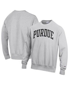 【送料無料】 チャンピオン メンズ パーカー・スウェット アウター Men's Heathered Gray Purdue Boilermakers Arch Reverse Weave Pullover Sweatshirt Heathered Gray