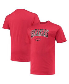 【送料無料】 チャンピオン メンズ Tシャツ トップス Men's Cardinal Arkansas Razorbacks Big and Tall Arch Over Wordmark T-shirt Cardinal