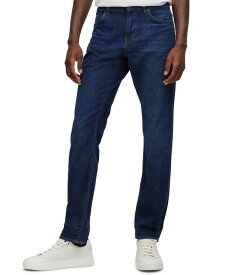【送料無料】 ヒューゴボス メンズ デニムパンツ ジーンズ ボトムス Men's Slim-Fit Jeans in Dark-Blue Stretch Denim Navy